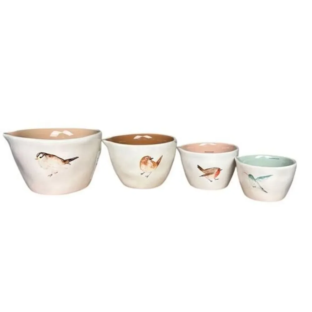 NWT Rae Dunn Bird Measuring Cups Set‎ - Finch, Wren, Hummingbird